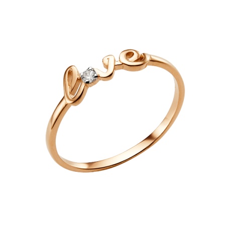 Купить кольцо из золота с фианитом в интернет-магазине KRASNOE