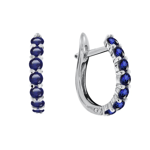 Серьги из серебра с ситаллами