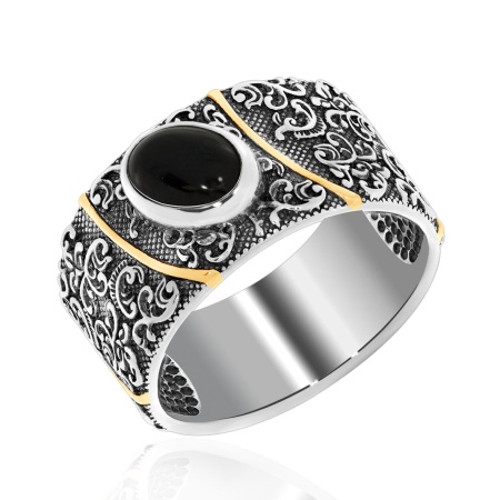 Купить кольцо из серебра с агатом в интернет-магазине KRASNOE