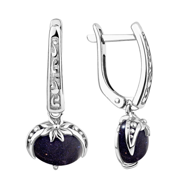 Подвески из серебра с авантюрином в ювелирном интернет-магазине