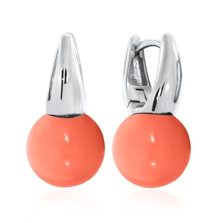 Серьги из серебра с жемчугом 2340240799-1 от KRASNOE, металл Серебро, вставка Жемчуг Имитация