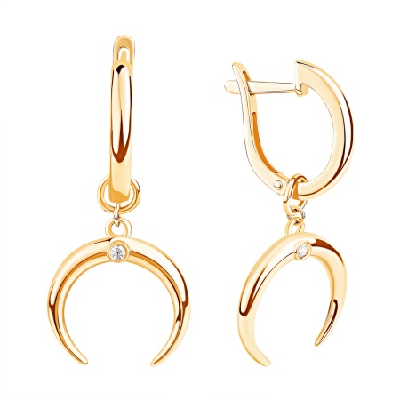 Серьги из серебра с фианитами 2320204781л от KRASNOE, металл Серебро, вставка Фианит