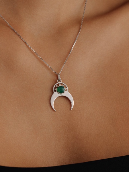 Купить подвеска из серебра с агатом