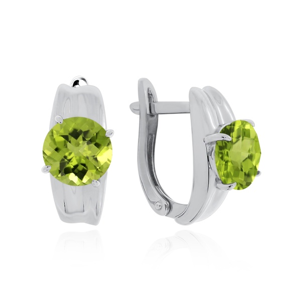 Серьги из серебра с ситаллами