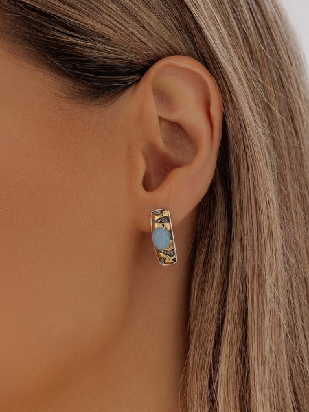 Серьги из серебра с виоланами