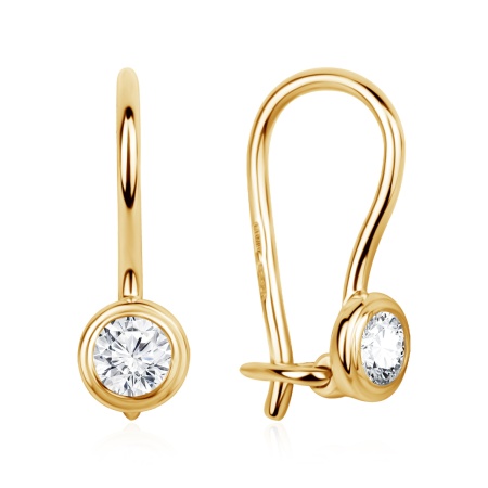 Серьги из серебра с  2320200467 от KRASNOE, металл Серебро, вставка Фианит