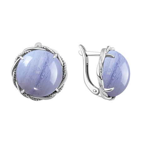 Серьги из серебра с агатами 2340395042-84 от KRASNOE, металл Серебро, вставка Агат