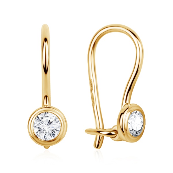 Серьги из серебра с  2320200467 от KRASNOE, металл Серебро, вставка Фианит