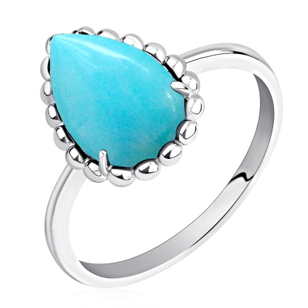 Купить кольцо из серебра с бирюзой в интернет-магазине KRASNOE
