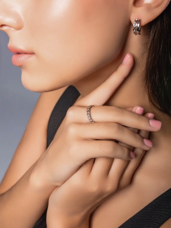 Серьги из серебра без вставок