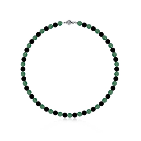 Колье из серебра с агатом 8340396116-50