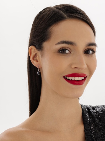 Серьги из серебра с авантюрином