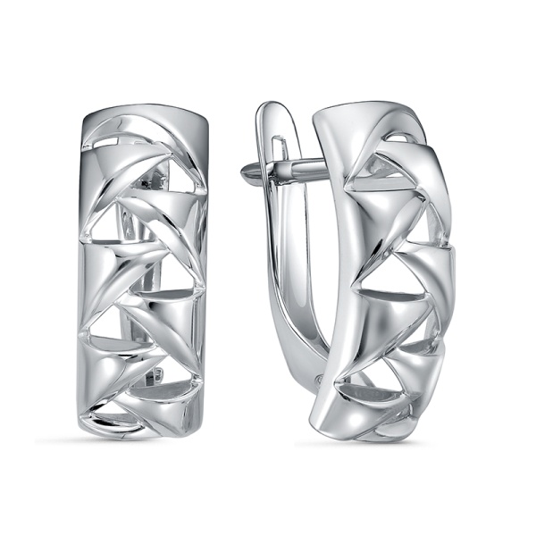 Серьги из серебра без вставок