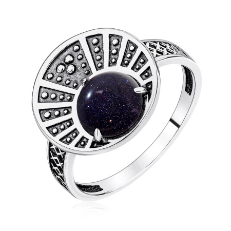 Купить кольцо из серебра с авантюрином в интернет-магазине KRASNOE