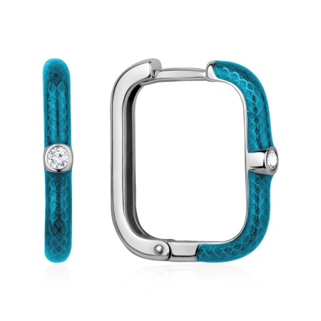 Серьги из серебра с фианитами