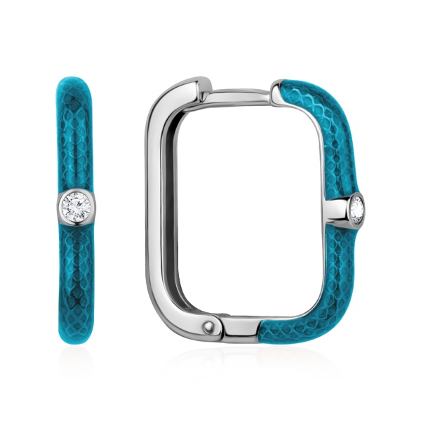 Серьги из серебра с фианитами