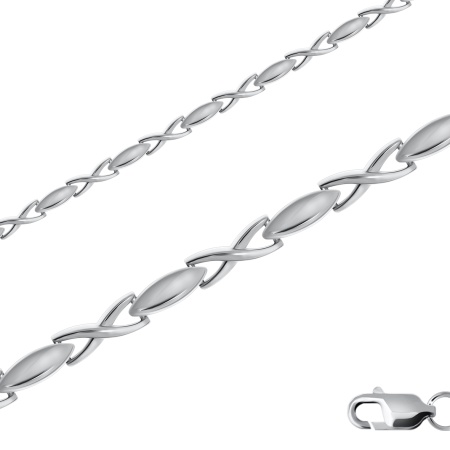 Купить браслет из серебра без вставок