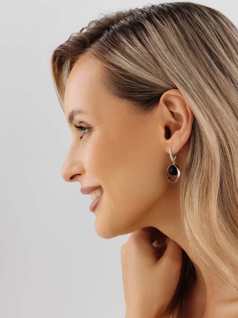 Серьги из серебра с агатами