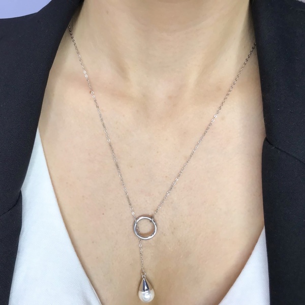 Колье из серебра с жемчугом 8340240868-65