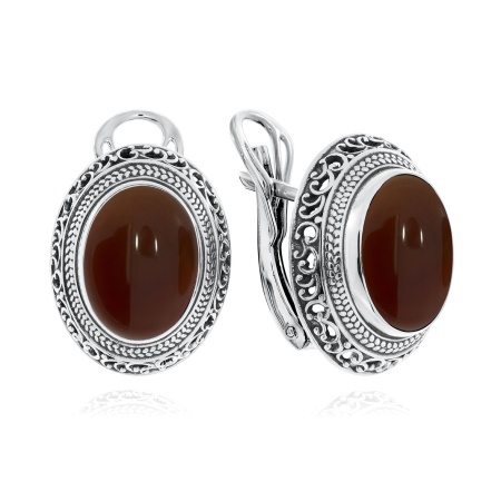 Серьги из серебра с агатами 2310390927-40 от KRASNOE, металл Серебро, вставка 