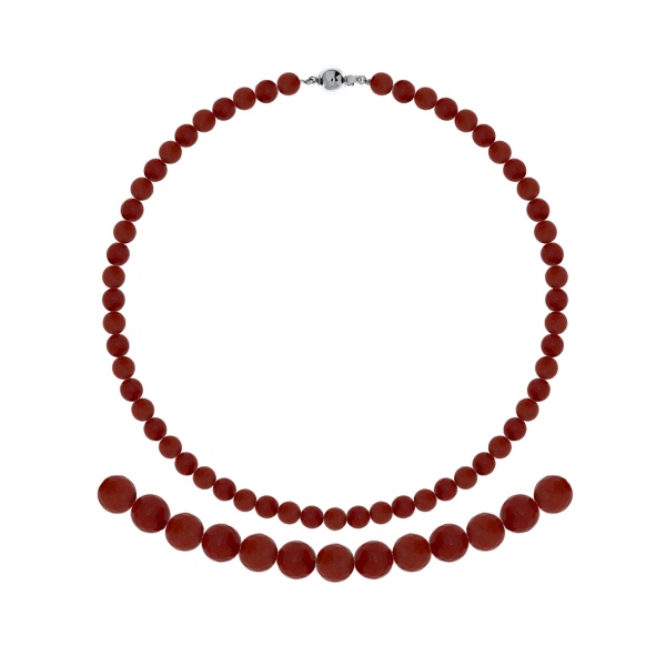 Бусы из серебра с агатами 8340656088-45-40