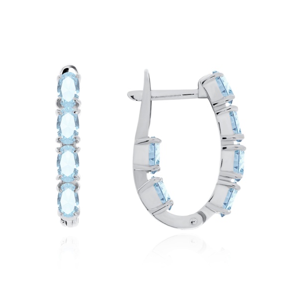 Серьги из серебра с топазом