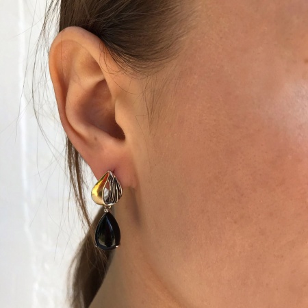 Серьги из серебра с агатами 2321391384-20 от KRASNOE, металл Серебро, вставка Агат