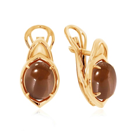 Серьги из серебра с топазами 2320101180 от KRASNOE, металл Серебро, вставка Раухтопаз