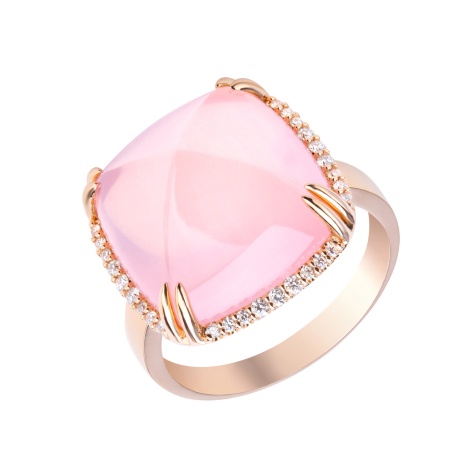 Кольцо из золота с кварцем и бриллиантами your desire