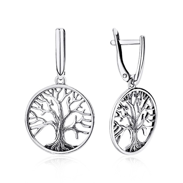 Серьги из серебра без вставок в ювелирном интернет-магазине