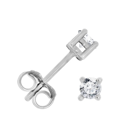 Пусеты из серебра с фианитами 2340202632л от KRASNOE, металл Серебро, вставка Фианит