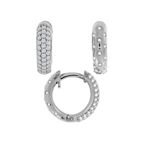 Серьги из серебра с фианитами со скидкой