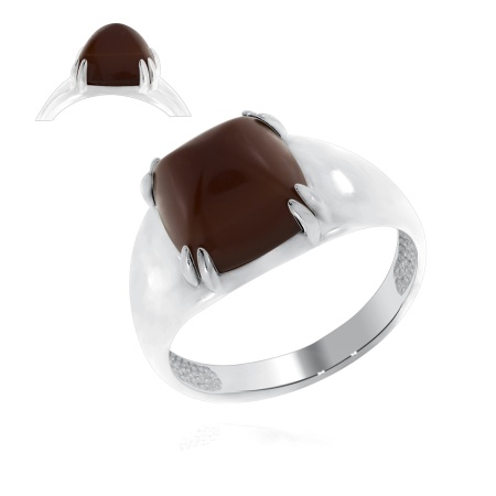 Купить кольцо из серебра с агатом в интернет-магазине KRASNOE