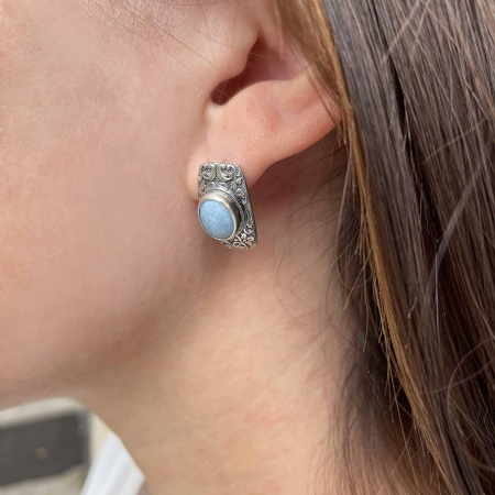 Серьги из серебра с виоланом 2310В01370 от KRASNOE, металл Серебро, вставка Виолан