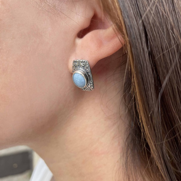 Серьги из серебра с виоланом 2310В01370 от KRASNOE, металл Серебро, вставка Виолан