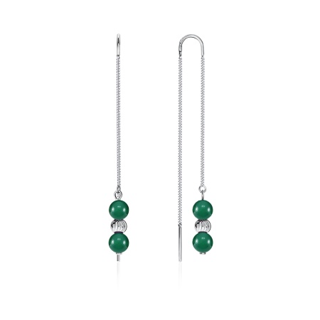 Серьги из серебра с агатами 2340390714-1-60 от KRASNOE, металл Серебро, вставка Агат