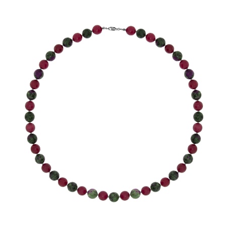 Бусы из серебра с агатами и рубин-цоизитами 8340876118-45