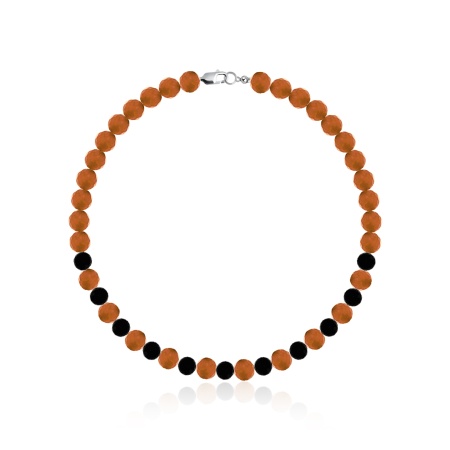 Колье из серебра с агатом 8340396203-50