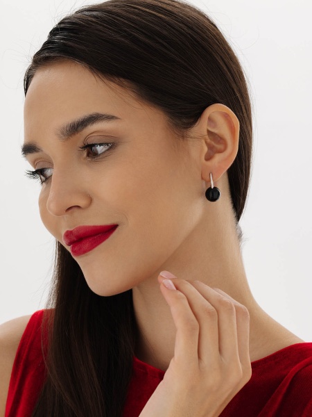 Серьги из серебра с агатами 2340394318-20 от KRASNOE, металл Серебро, вставка Агат