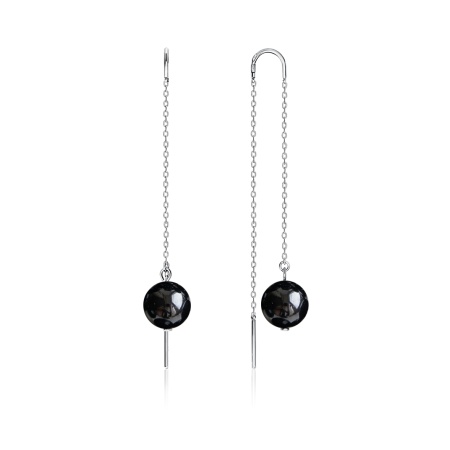 Серьги из серебра с агатами