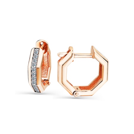 Серьги из золота с фианитом 2000195 от KRASNOE, металл Золото, вставка Фианит