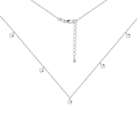 Колье из серебра с фианитами 8340203072-16-40