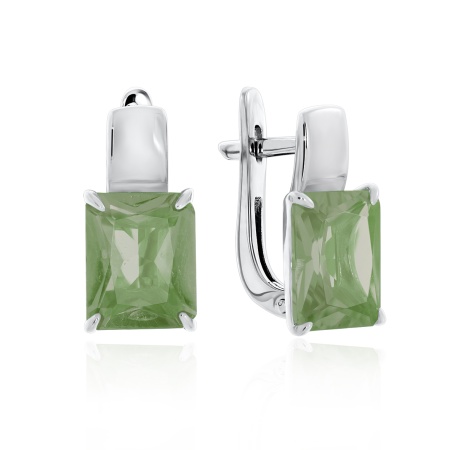 Серьги из серебра с ситаллами 2340881108-65 от KRASNOE, металл Серебро, вставка Ситалл