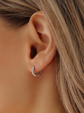 Серьги из серебра без вставок