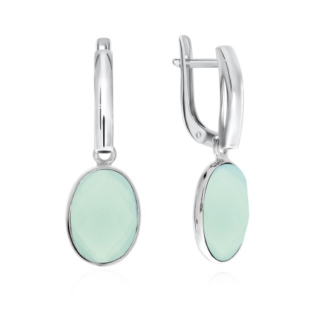 Серьги из серебра с агатами