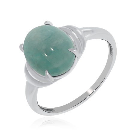 Купить кольцо из серебра с амазонитом в интернет-магазине KRASNOE