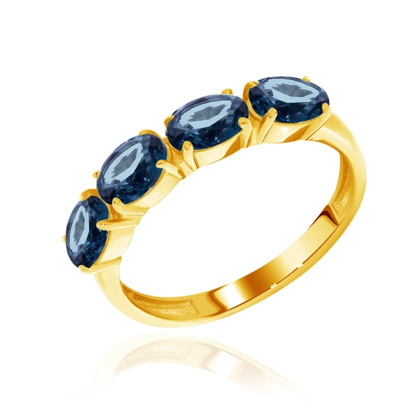 Купить кольцо из серебра с топазом в интернет-магазине KRASNOE