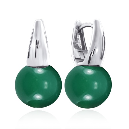 Серьги из серебра с агатами 2340390799-60 от KRASNOE, металл Серебро, вставка Агат