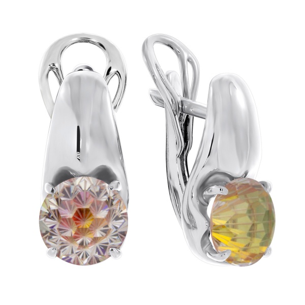 Серьги из серебра с фианитом  в ювелирном интернет-магазине