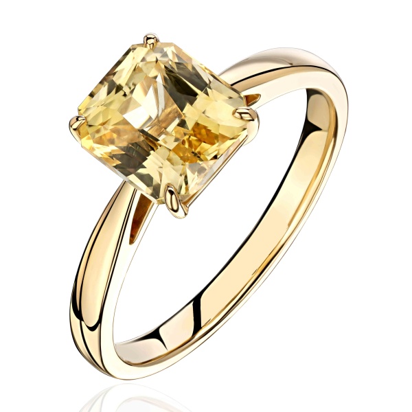 Купить кольцо из золота с сапфиром yellow sapphire в интернет-магазине KRASNOE